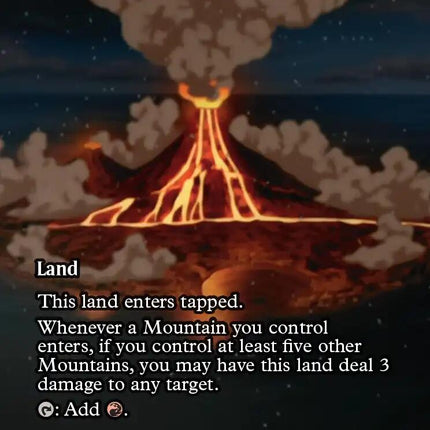 Volcano of Roku's Island - Valakut, the Molten Pinnacle (Borderless)