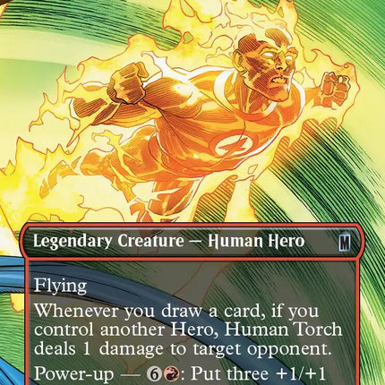 Human Torch, Johnny Storm (Borderless)
